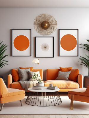 wohnzimmer orange